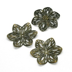 Estampe connecteurs filigrane bombée bronze x5