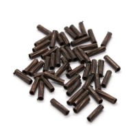 Perles tube strié en métal 6mm cuivre x50