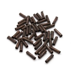 Perles tube strié en métal 6mm cuivre x50