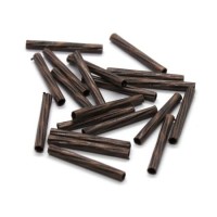 Perles tube striées en métal 13mm cuivre x25