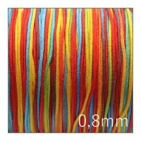 5m fil nylon tressé multicolore 0,8mm - modèle A
