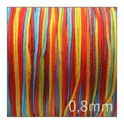 5m fil nylon tressé multicolore 0,8mm - modèle A