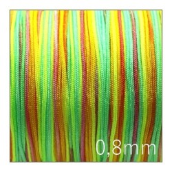 5m fil nylon tressé multicolore 0,8mm - modèle B