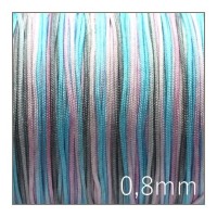 5m fil nylon tressé multicolore 0,8mm - modèle D