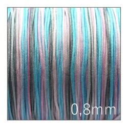 5m fil nylon tressé multicolore 0,8mm - modèle D
