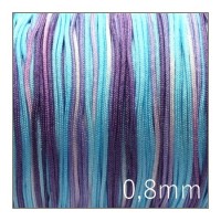 5m fil nylon tressé multicolore 0,8mm - modèle E