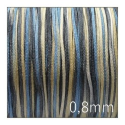 5m fil nylon tressé multicolore 0,8mm - modèle F
