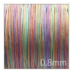 5m fil nylon tressé multicolore 0,8mm - modèle H