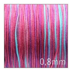 Fil nylon tressé multicolore 0,8mm - modèle J