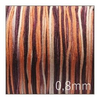 Fil nylon tressé multicolore 0,8mm - modèle K