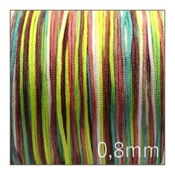Fil nylon tressé multicolore 0,8mm - modèle L