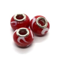 Perle lampwork style pandora rouge