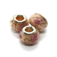 Perle lampwork style Pandora crème