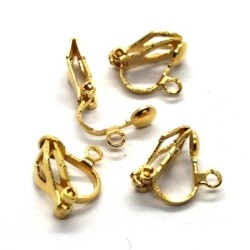 Petites attaches clips d'oreilles dorés