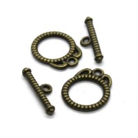 Fermoirs toggle bronze 14mm arceaux