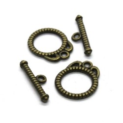 Fermoirs toggle bronze 14mm arceaux