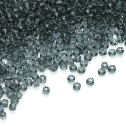 Perles de rocailles 2mm gris transparent