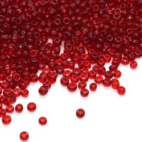 Perles de rocailles 2mm rubis transparent