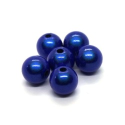 Perles magiques rondes 8mm bleu roi
