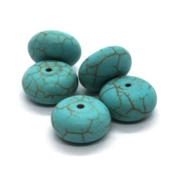 Perles turquoise rondelles 12mm