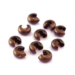 Caches perles à écraser 4mm cuivre