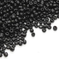 Perles de rocailles 2.5mm noir opaque