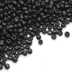 Perles de rocailles 2.5mm noir opaque