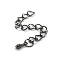 Chainettes d'extension 50mm gunmetal x5