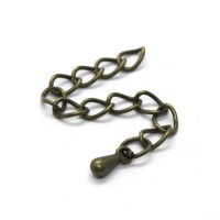 Chainettes d'extension 50mm bronze x5