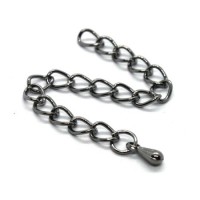Chainettes d'extension 70mm gunmetal x5
