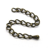 Chainettes d'extension 70mm bronze x5