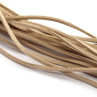 Cordon lacet suédine plat 2,5mm naturel