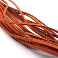 Cordon lacet suédine plat 2,5mm caramel