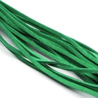 Cordon lacet suédine plat 2,5mm vert