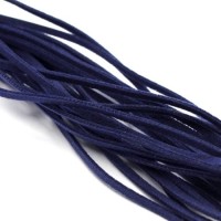 Cordon lacet suédine plat 2,5mm bleu foncé