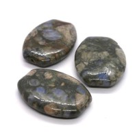 Perle ovale en rhyolite 30mm