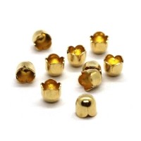 10 embouts de finition tulipe 4mm dorés