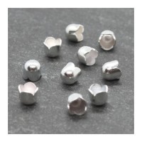10 embouts de finition tulipe 4mm argentés