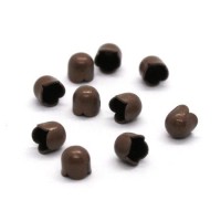 10 embouts de finition tulipe 4mm cuivre