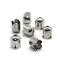 Embouts coupelle tulipe 6mm vieil argent x10