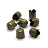 Embouts coupelle tulipe 6mm bronze x10