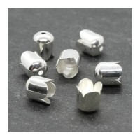 Embouts coupelle tulipe 6mm argentés x10