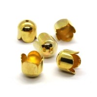 Embouts coupelle tulipe 8mm dorés x10