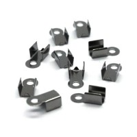 10 Embouts pince lacets 8,5x4mm gunmetal
