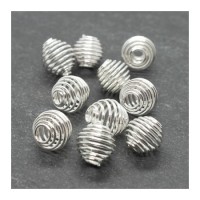 10 Cages à perle 8mm argentées