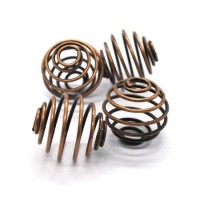 4 Cages à perle 15mm cuivre