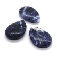 Perle goutte en sodalite 30mm