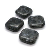 Perle carrée larvikite 21mm