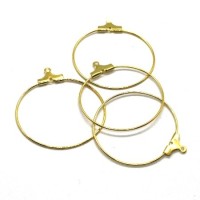 Supports anneaux créoles 30mm dorés