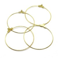 Anneaux supports créoles 40mm dorés pour boucles d'oreilles